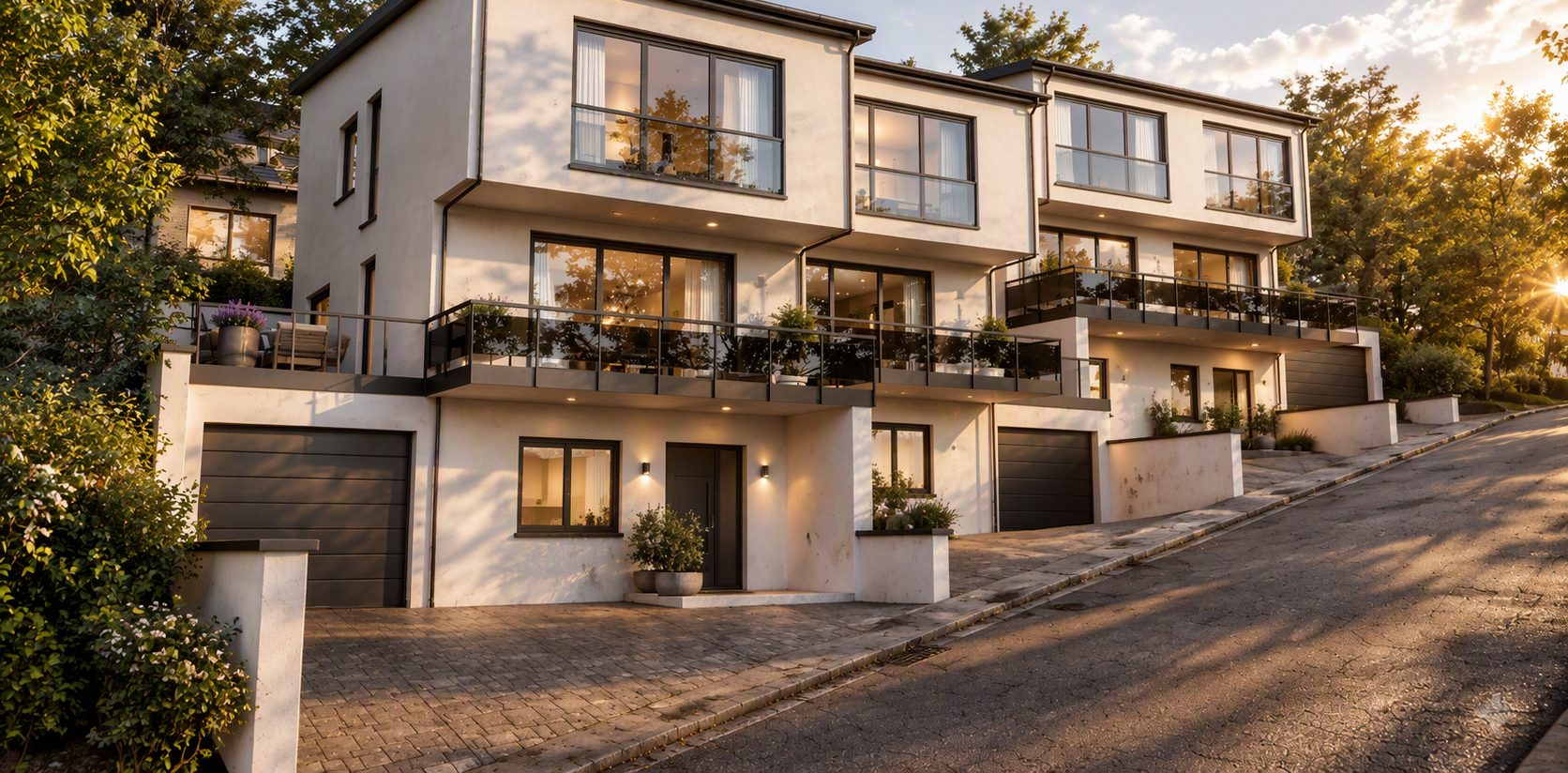 Doppelhäuser und Einfamilienhaus in Kaiserslautern-Erlenbach (Visualisierung)